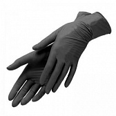 Wella Перчатки чёрные без талька, винил, размер М, 100 шт.